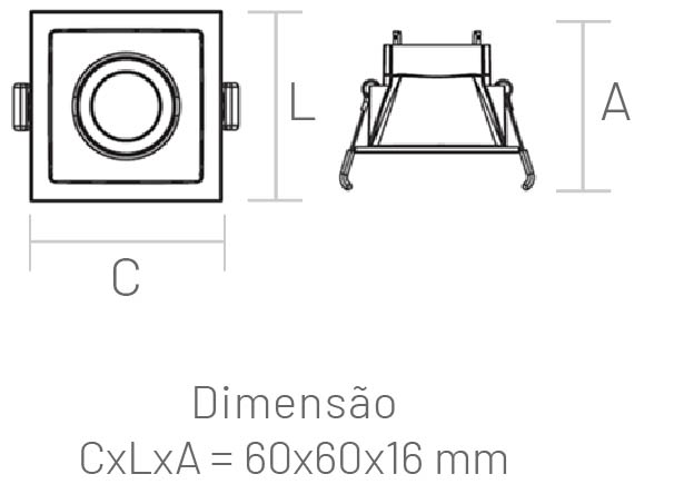 Luxdot Q60 / 2,5W Embutir